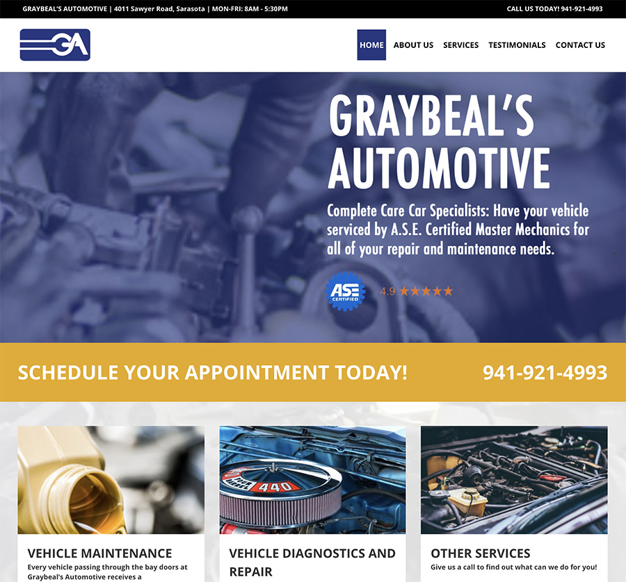 Graybeal's Automotive website