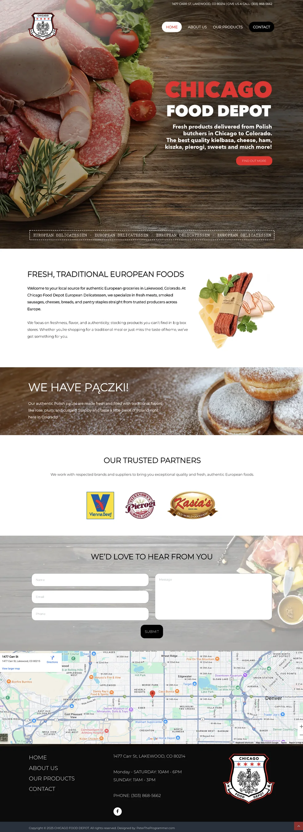 Chicago Food Depot website by PeterTheProgrammer.com