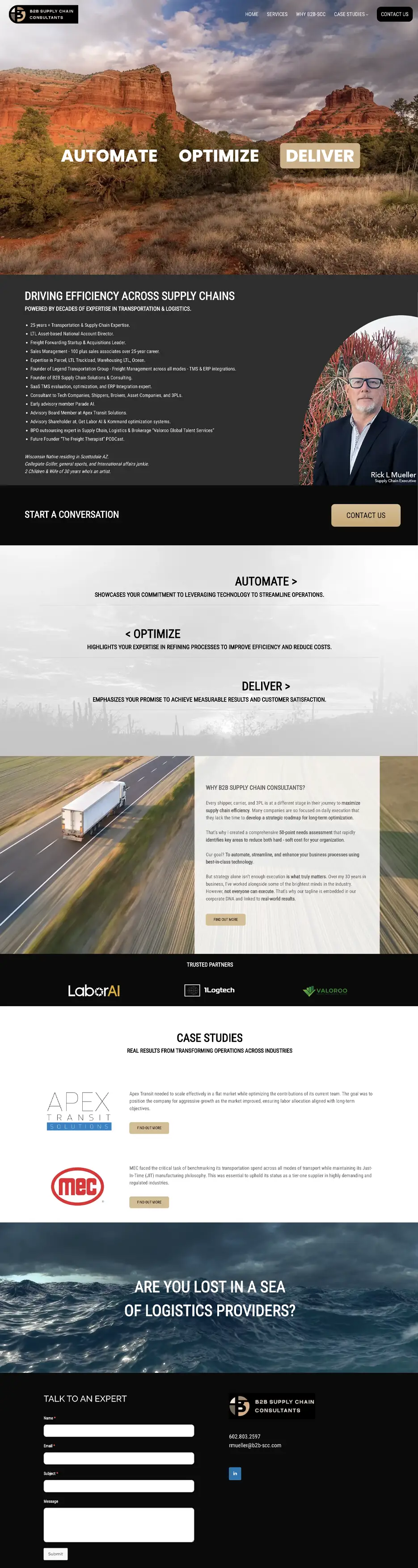 b2b supply chain consultants, website by PeterTheProgrammer.com